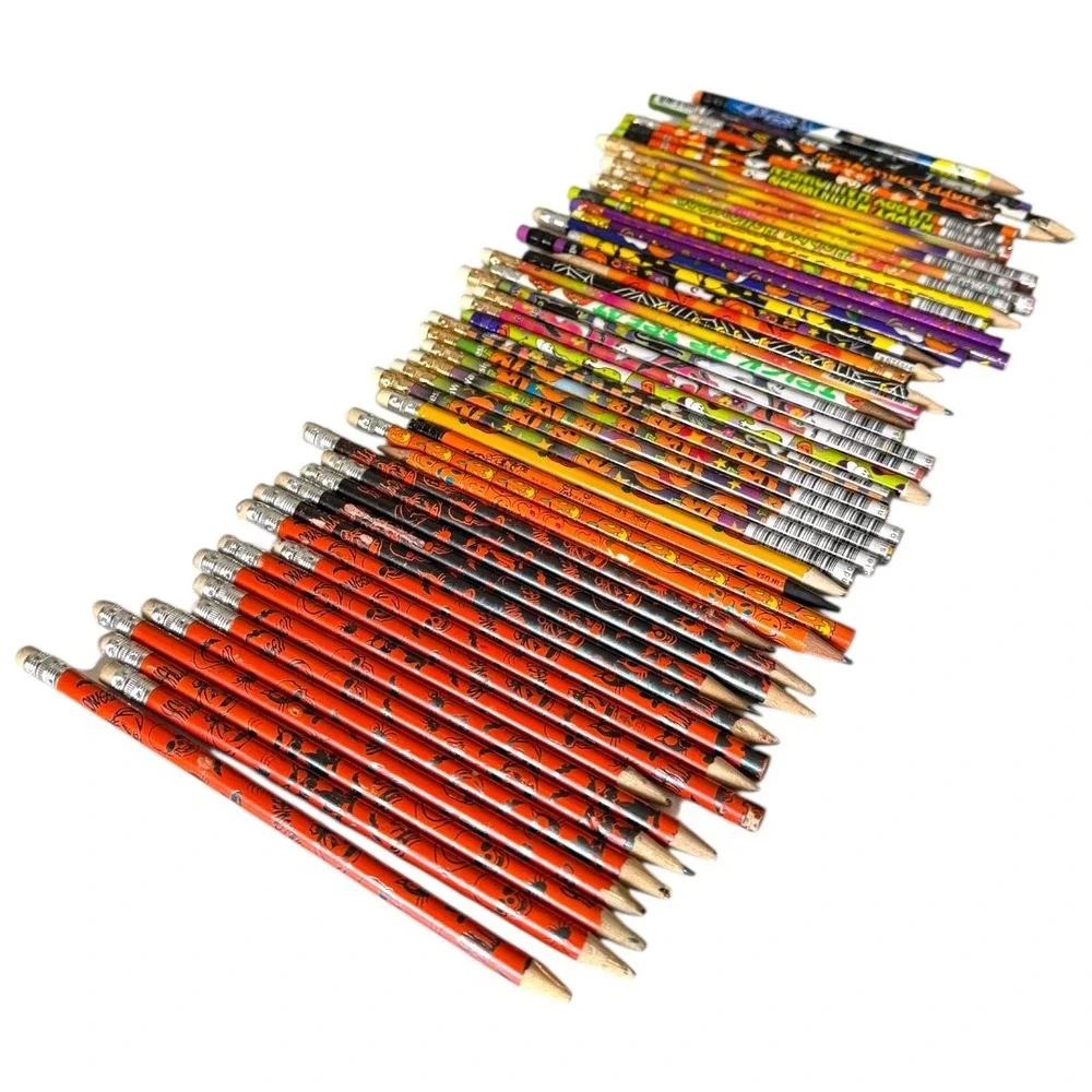Halloween Pencils Erasers Lot Spooky Season Vintage‎ y2k School Supplies B20Q
